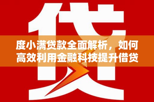 横山度小满贷款全面解析，如何高效利用金融科技提升借贷体验