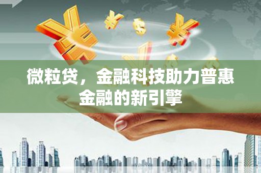 桃江微粒贷，金融科技助力普惠金融的新引擎
