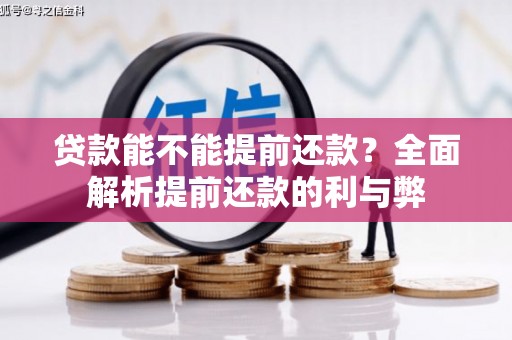 武清贷款能不能提前还款？全面解析提前还款的利与弊