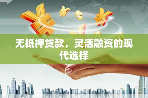 大邑无抵押贷款，灵活融资的现代选择