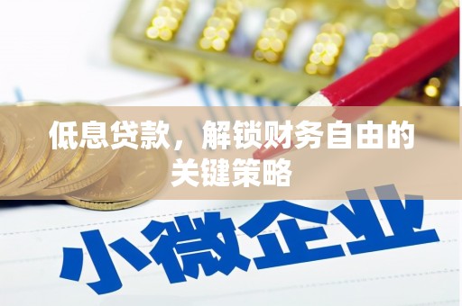 高邑低息贷款，解锁财务自由的关键策略