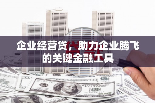 西昌企业经营贷，助力企业腾飞的关键金融工具