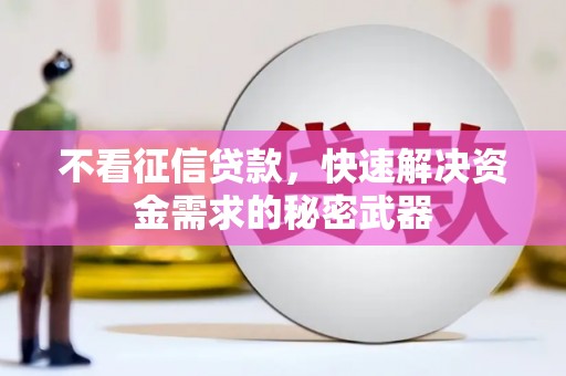 北塔不看征信贷款，快速解决资金需求的秘密武器