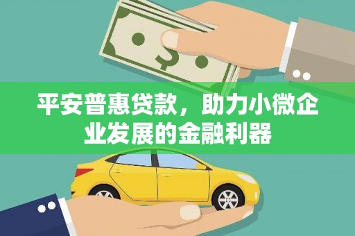 开远平安普惠贷款，助力小微企业发展的金融利器